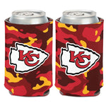 Wholesale-Kansas City Chiefs Team Color Camo Can Cooler 12 oz.