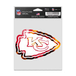 Wholesale-Kansas City Chiefs Tie Dye Fan Decals 3.75" x 5"