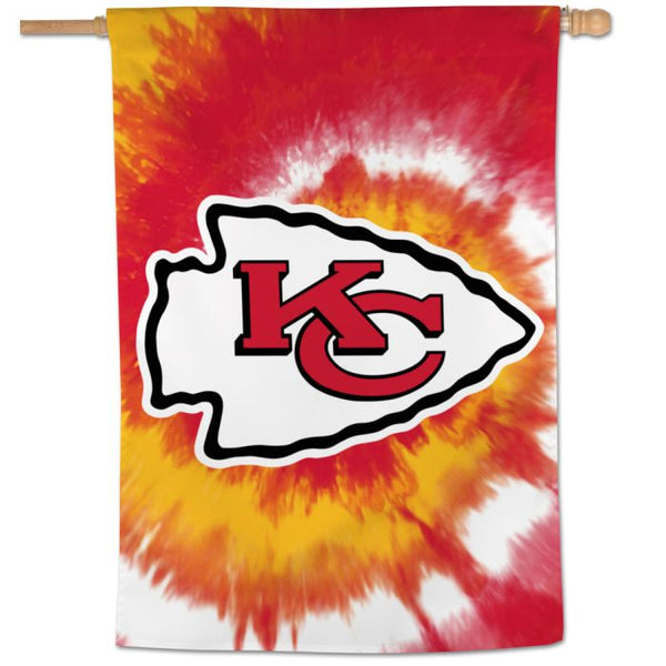 Wholesale-Kansas City Chiefs Tie Dye Vertical Flag 28" x 40"