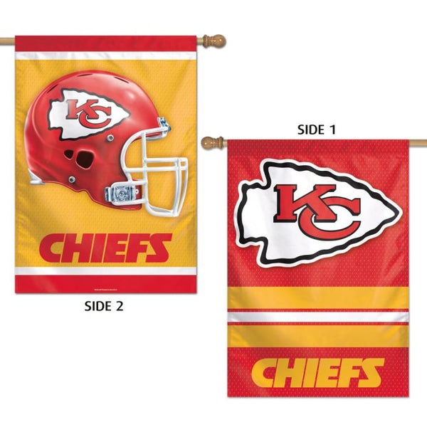 Wholesale-Kansas City Chiefs Vertical Flag 2 Sided 28" x 40"