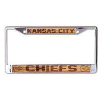 Wholesale-Kansas City Chiefs WOOD Lic Plt Frame S/L Printed