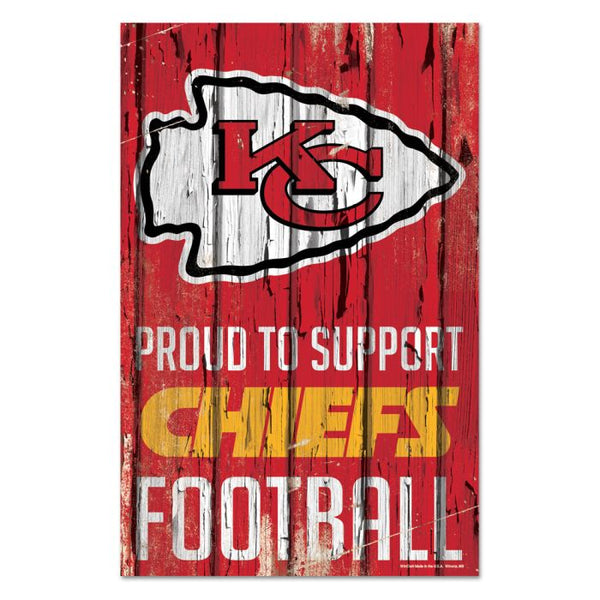 Wholesale-Kansas City Chiefs Wood Sign 11" x 17" 1/4" thick