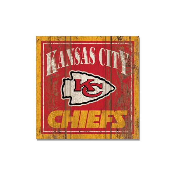 Wholesale-Kansas City Chiefs Wooden Magnet 3" X 3"