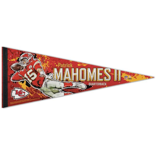 Wholesale-Kansas City Chiefs splatter Premium Pennant 12" x 30" Patrick Mahomes II