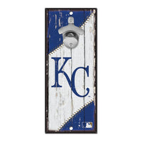 Wholesale-Kansas City Royals Bottle Opener Sign 5x11