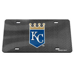 Wholesale-Kansas City Royals CARBON Specialty Acrylic License Plate