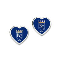 Wholesale-Kansas City Royals Earrings w/3D Heart