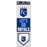 Wholesale-Kansas City Royals Fan Decals 3.75" x 12"