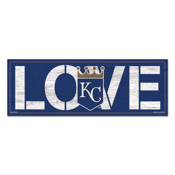 Wholesale-Kansas City Royals LOVE Wood Sign 8"x23" 1/4" thick