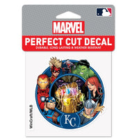 Wholesale-Kansas City Royals / Marvel (c) 2021 MARVEL Perfect Cut Color Decal 4" x 4"
