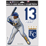 Wholesale-Kansas City Royals Multi Use 3 Fan Pack Salvador Perez