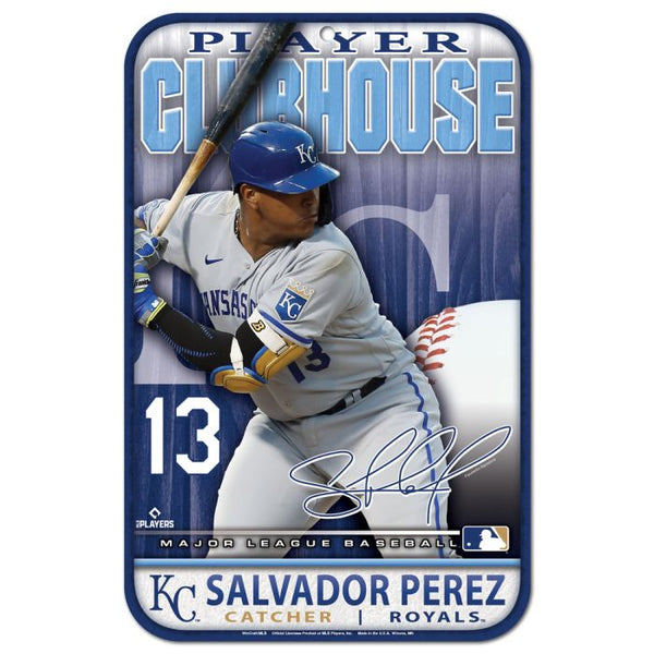 Wholesale-Kansas City Royals Plastic Sign 11" x 17" Salvador Perez