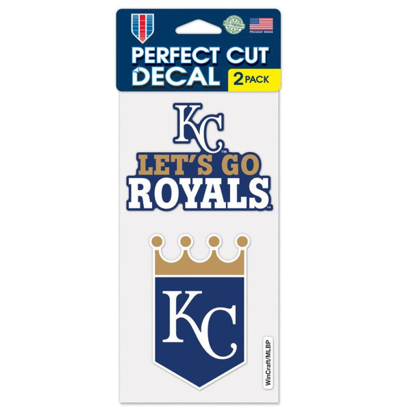 Wholesale-Kansas City Royals SLOGAN Perfect Cut Decal Set of two 4"x4"