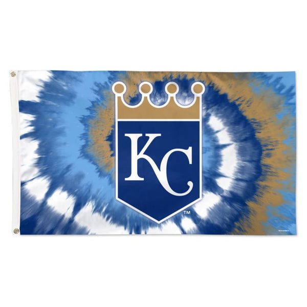 Wholesale-Kansas City Royals Tie Dye Flag - Deluxe 3' X 5'
