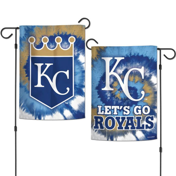 Wholesale-Kansas City Royals Tie Dye Garden Flags 2 sided 12.5" x 18"