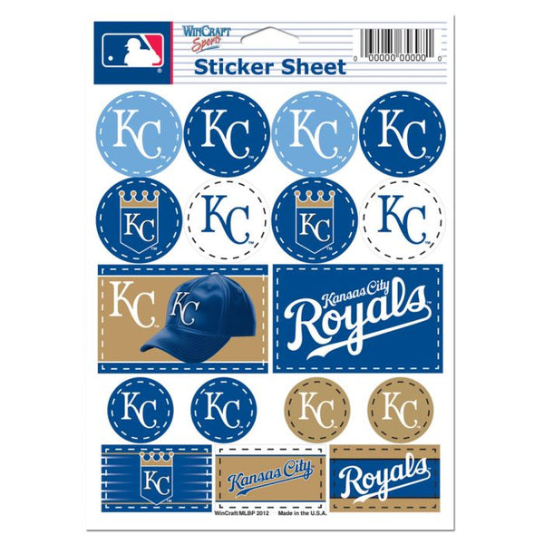 Wholesale-Kansas City Royals Vinyl Sticker Sheet 5" x 7"