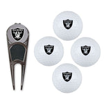 Wholesale-Las Vegas Raiders 4 Ball Gift Set w/Divot Tool, Marker