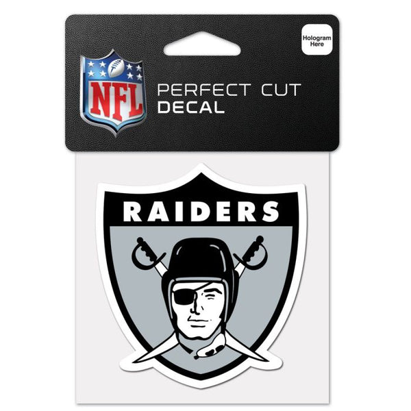 Wholesale-Las Vegas Raiders / Classic Logo RETRO Perfect Cut Color Decal 4" x 4"