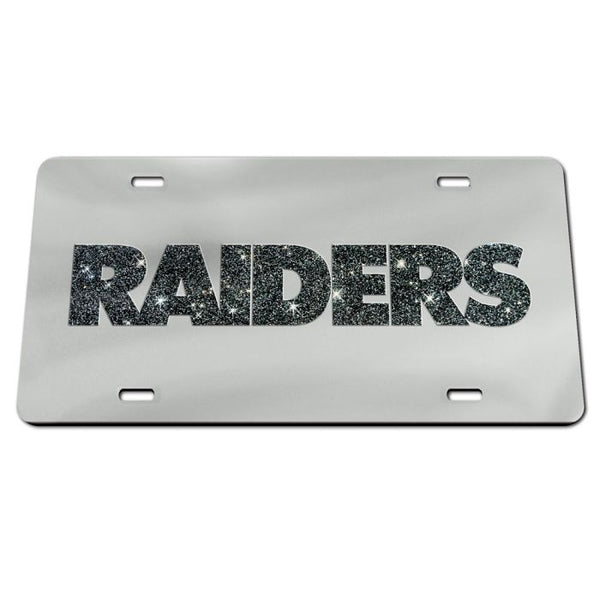 Wholesale-Las Vegas Raiders GLITTER LETTERS Acrylic Classic License Plates