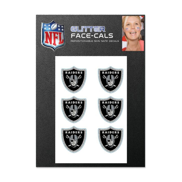 Wholesale-Las Vegas Raiders Glitter Tattoo 6 Pack