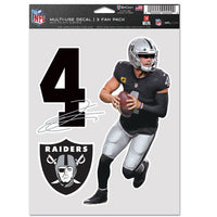 Wholesale-Las Vegas Raiders Multi Use 3 Fan Pack Derek Carr