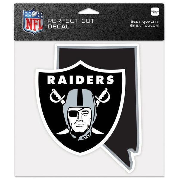 Wholesale-Las Vegas Raiders State Shape Perfect Cut Color Decal 8" x 8"