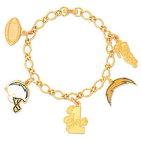 Wholesale-Los Angeles Chargers Bracelet w/Charms Clamshell