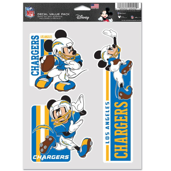 Wholesale-Los Angeles Chargers / Disney Mickey Mouse Multi Use 3 Fan Pack