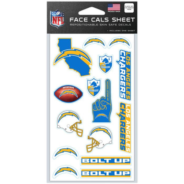 Wholesale-Los Angeles Chargers Face Cals 4" x 7"