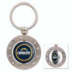Wholesale-Los Angeles Chargers Keychain w/Bling Spinner