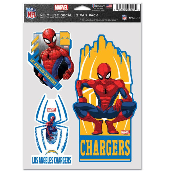 Wholesale-Los Angeles Chargers / Marvel (C) 2021 Marvel Multi Use 3 Fan Pack