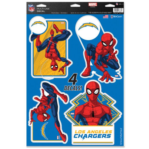 Wholesale-Los Angeles Chargers / Marvel (C) 2021 Marvel Multi-Use Decal 11" x 17"
