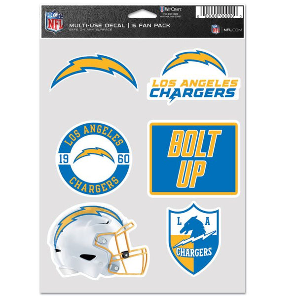 Wholesale-Los Angeles Chargers Multi Use 6 Fan Pack