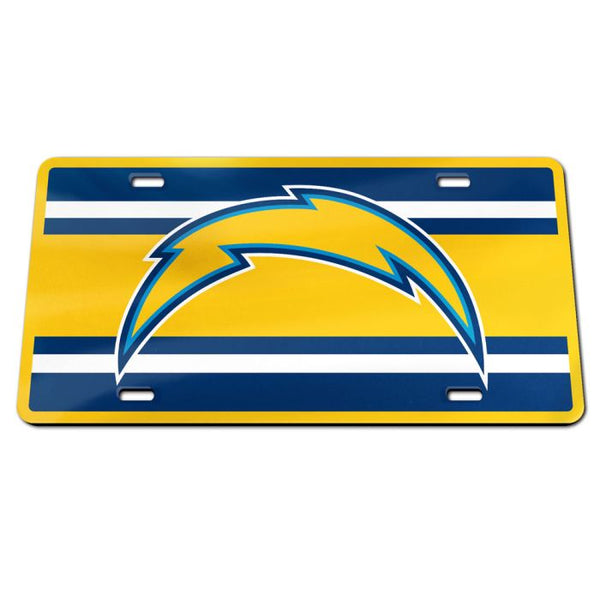 Wholesale-Los Angeles Chargers STRIPES Specialty Acrylic License Plate