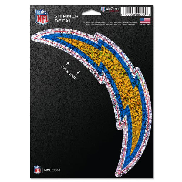 Wholesale-Los Angeles Chargers Shimmer Decals 5" x 7"