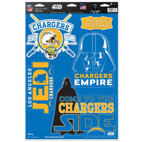 Wholesale-Los Angeles Chargers / Star Wars yoda/ vader Multi-Use Decal 11" x 17"