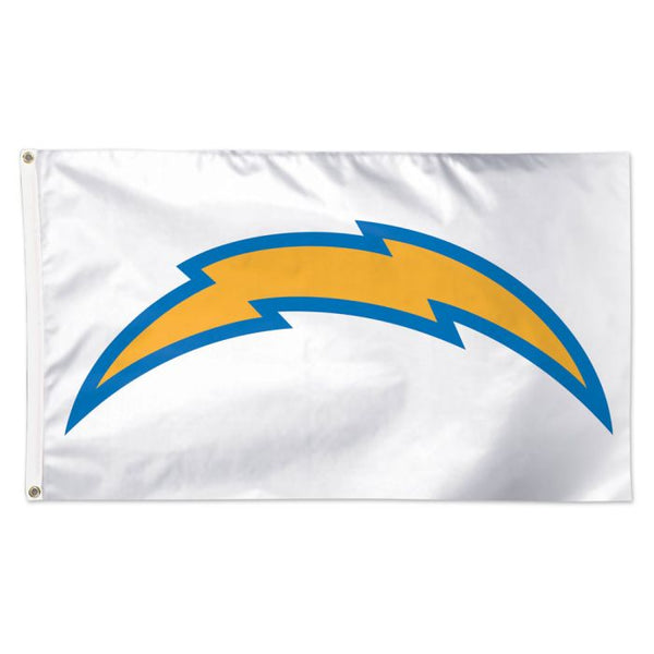 Wholesale-Los Angeles Chargers White Background Flag - Deluxe 3' X 5'