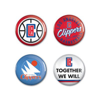 Wholesale-Los Angeles Clippers Button 4 Pack 1 1/4" Rnd