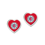 Wholesale-Los Angeles Clippers Earrings w/3D Heart