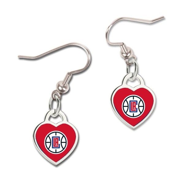 Wholesale-Los Angeles Clippers Earrings w/3D Heart