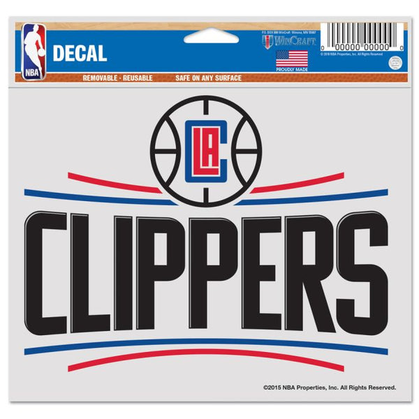 Wholesale-Los Angeles Clippers Multi-Use Decal -Clear Bckrgd 5" x 6"