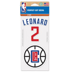 Wholesale-Los Angeles Clippers Perfect Cut Decal Set of two 4"x4" Kawhi Leonard