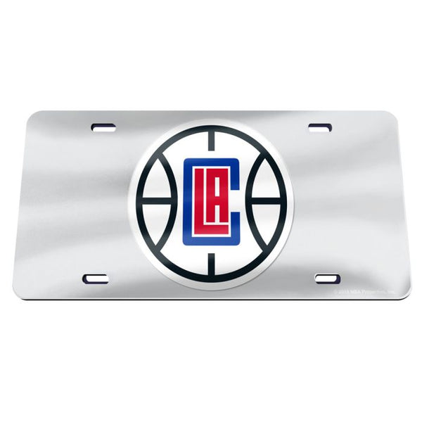 Wholesale-Los Angeles Clippers SILVER Specialty Acrylic License Plate