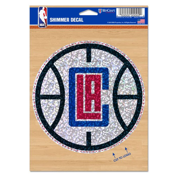 Wholesale-Los Angeles Clippers Shimmer Decals 5" x 7"