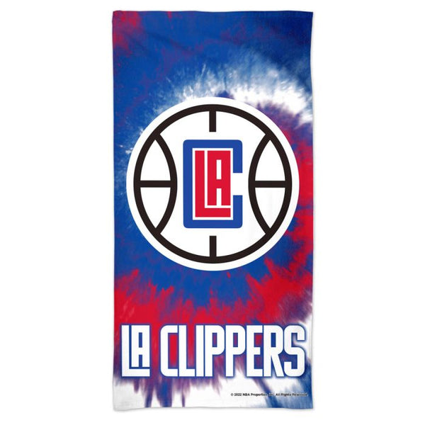 Wholesale-Los Angeles Clippers TDYE Spectra Beach Towel 30" x 60"