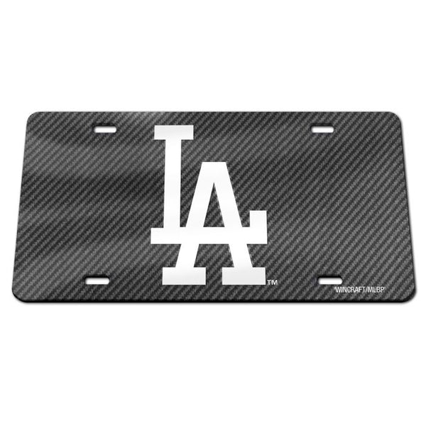 Wholesale-Los Angeles Dodgers CARBON Specialty Acrylic License Plate