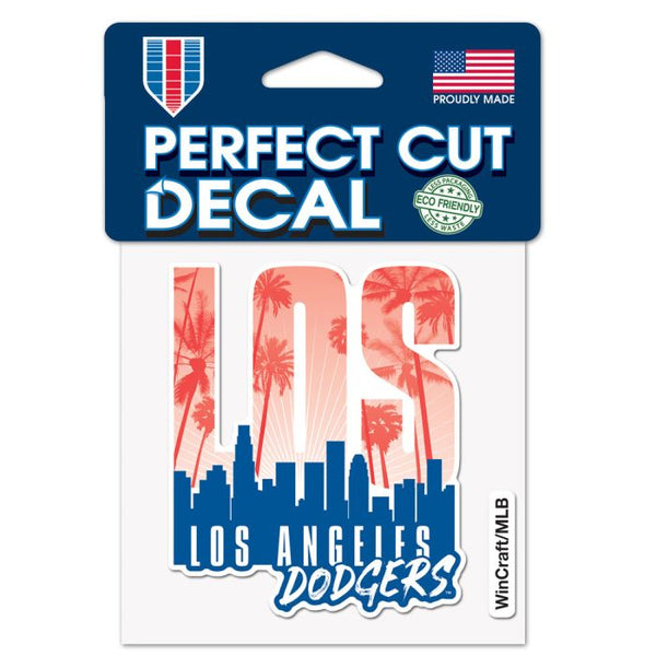 Wholesale-Los Angeles Dodgers City Perfect Cut Color Decal 4" x 4"