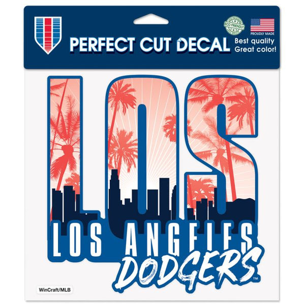 Wholesale-Los Angeles Dodgers City Perfect Cut Color Decal 8" x 8"