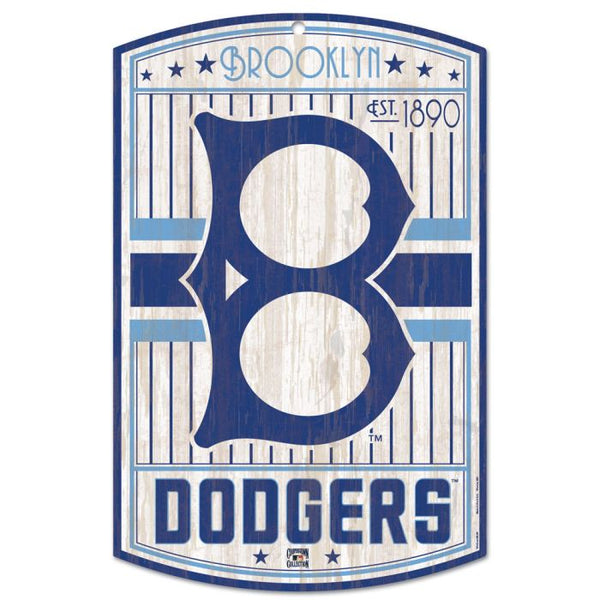 Wholesale-Los Angeles Dodgers Cooperstown Wood Sign 11" x 17" 1/4" thick