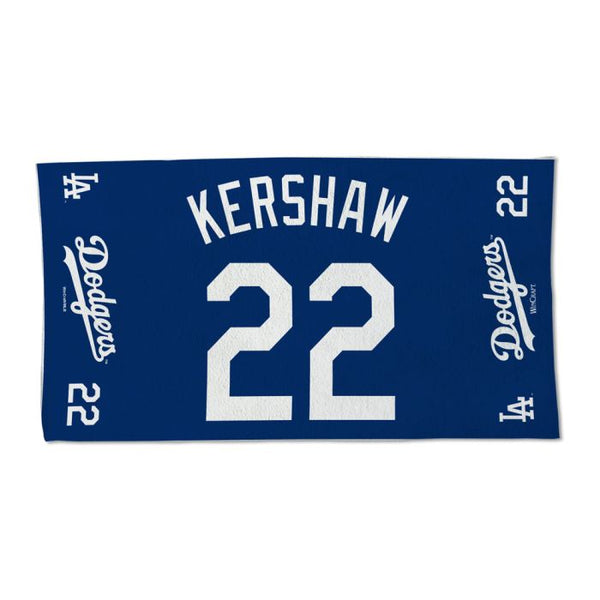 Wholesale-Los Angeles Dodgers Full Color Locker Room Towel One Sided Clayton Kershaw
